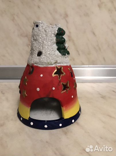 Подсвечник новогодний керамика