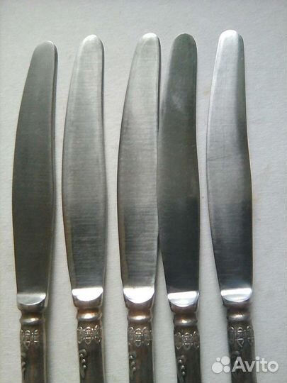 Ножи столовые мельхиор СССР плюс нержавейка