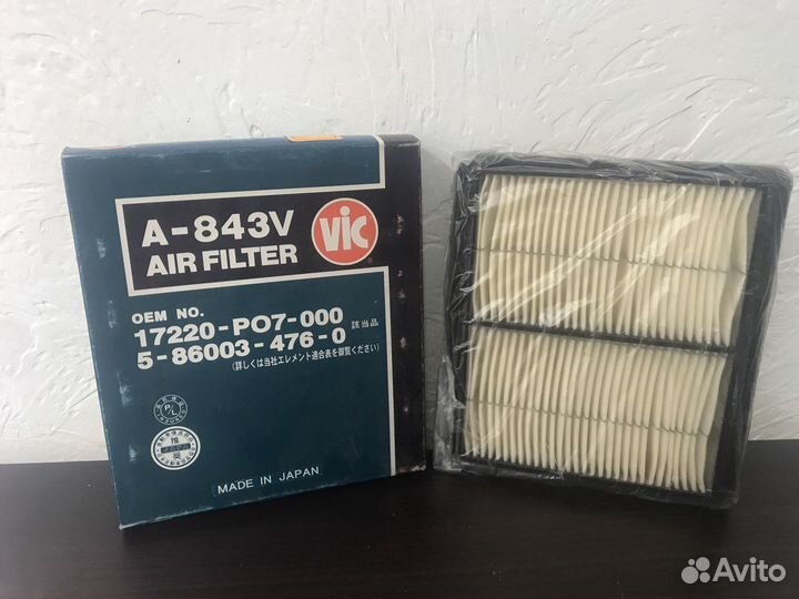 Фильтр воздушный A-843V 17220-P07-000 VIC