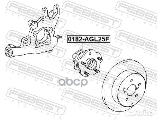0182-AGL25F к-кт подшипника ступ. перед. Lexus