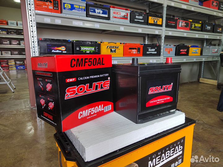 Аккумулятор Solite 50 Ач кубик обр 470 А