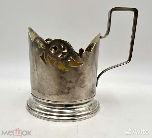 Подстаканник серебро 875 пр, тф7, 112 грамм