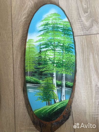 Панно на спиле дерева