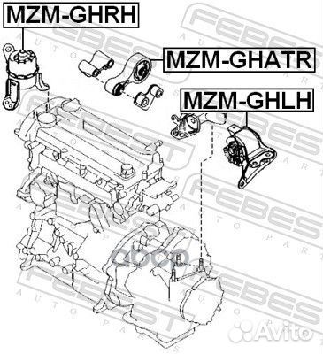 Подушка двс левая Mazda 6 GH 08-13 mzmghlh Fe