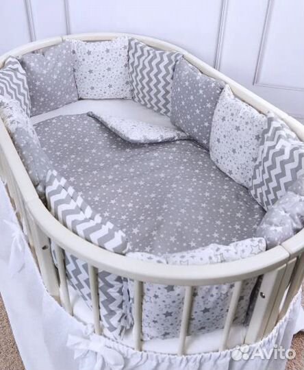 Комплект бортиков с одеялом для детской кроватки