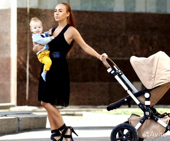 Коляска 3 в 1 с регулируемой спинкой