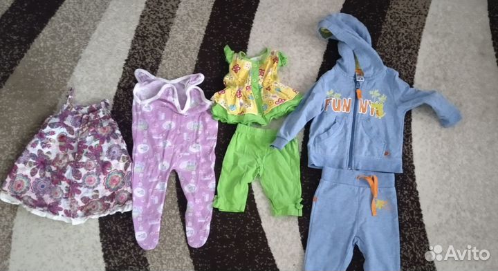 Детские вещи пакетом на девочку от 0 до 68 р-ра
