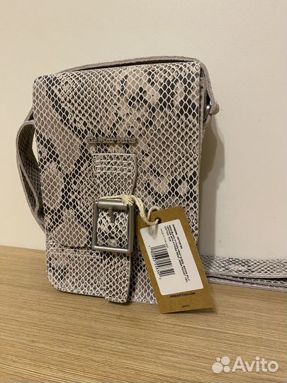 Dr martens сумка snake print leather crossbody BAG