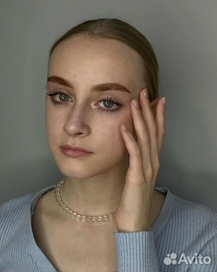 Окрашивание бровей+ламинирование ресниц