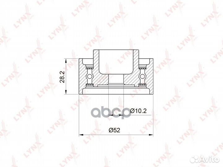 Ролик обводной ремня грм PB3021 lynxauto