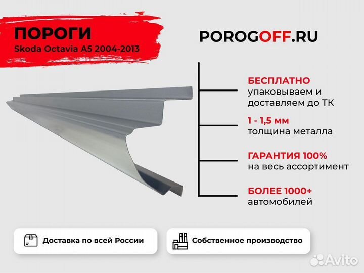 Ремонтные пороги Skoda Octavia А5 Универсал
