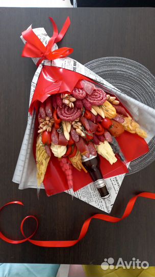 Мужские мясные съедобные букеты