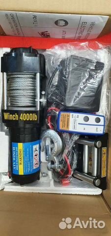 Лебедка 12v winch 4000 для квадроциклов