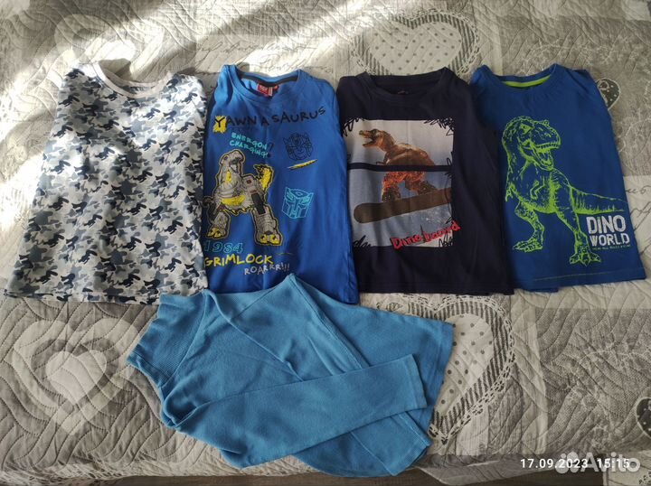 Лонгсливы 4 шт. и водолазка, р. 116