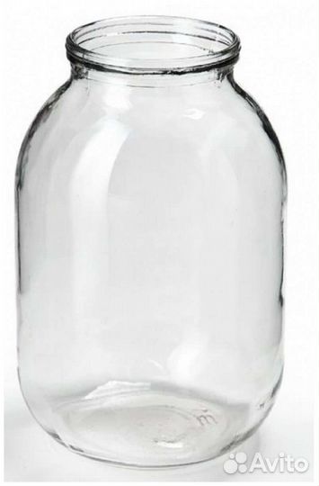 Банка стеклянная 3л., прозрачная то d 82