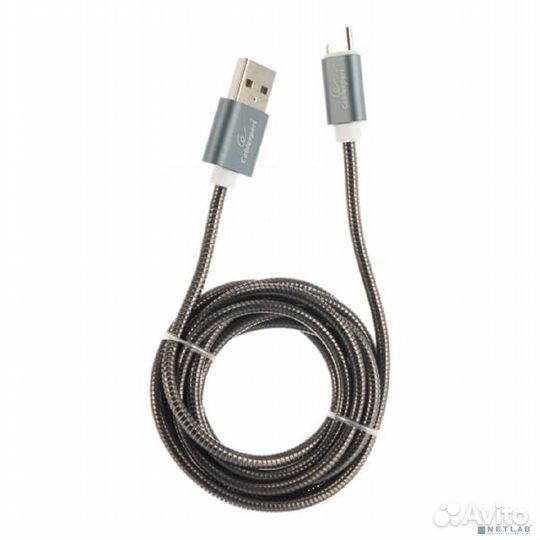 Cablexpert Кабель для Apple CC-G-apusb02Gy-1.8M, AM/Lightning, серия Gold, длина 1.8м, титан, блисте