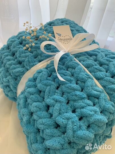 Плед вязаный