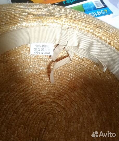 Соломенная шляпа детская