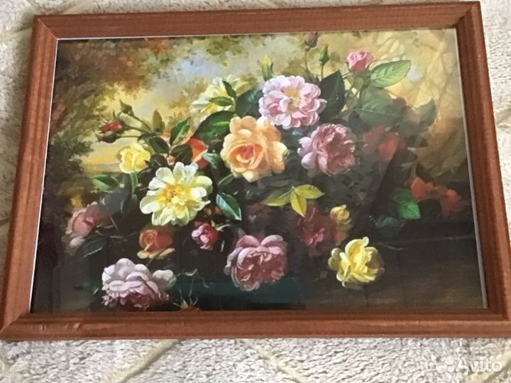 Картина репродукция формата А4 под стеклом