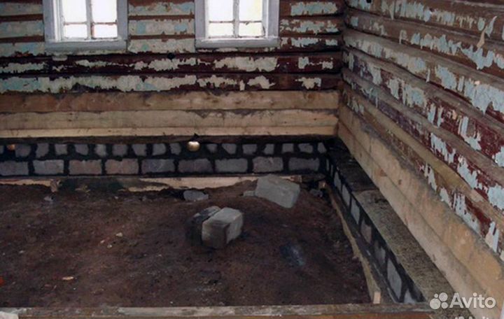 Замена венцов Ремонт полов Подъём домов