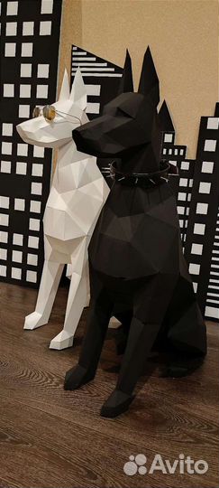 Полигональный доберман