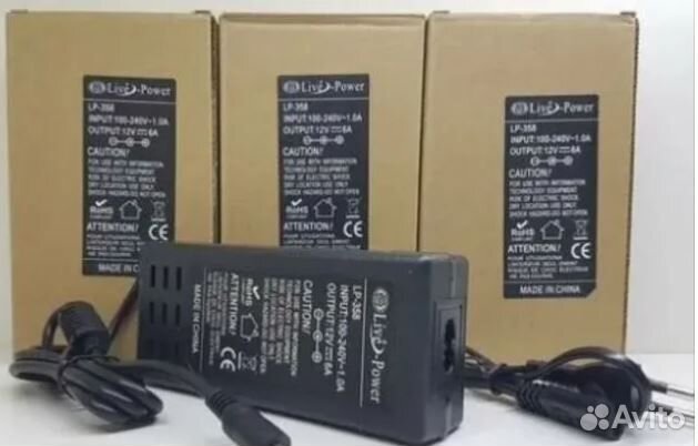 Блок питания 12в 5А 5.5\4.5\3.5