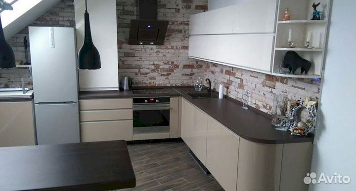 Кухня Прямая, угловая, с барной стойкой