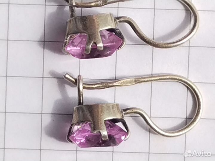 Серьги СССР 875 проба