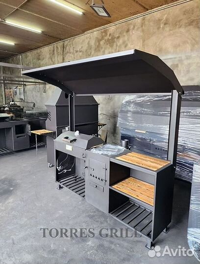 Мангал с коптильней