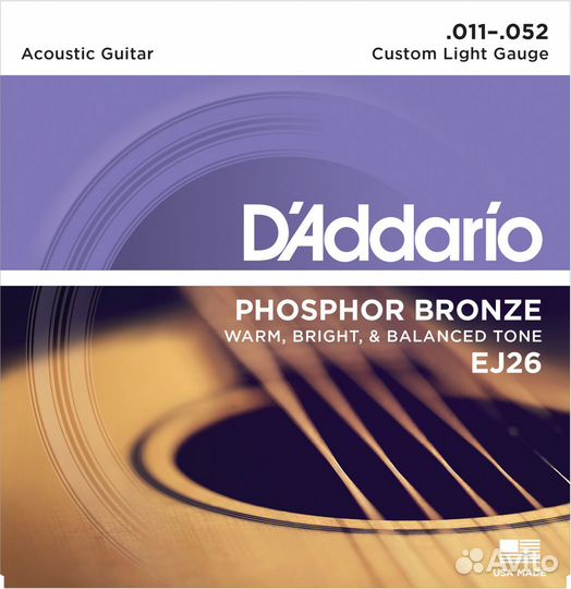 D'Addario EJ26 струны для акк. гитары фосф/бронза