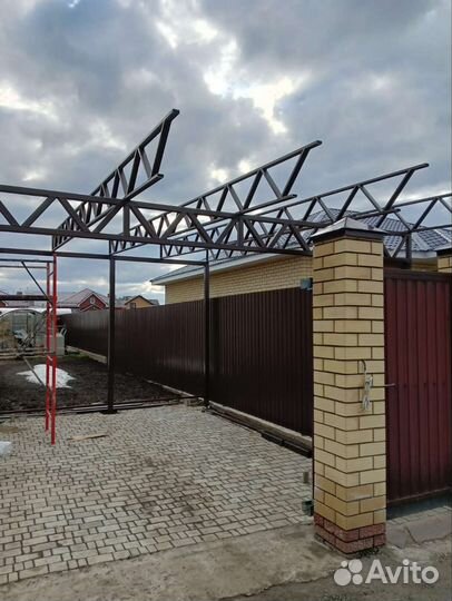 Монтаж сварка навесов и металлоконструкций