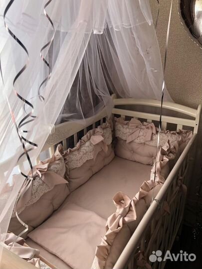 Комплект бортики в кроватку для новорожденных