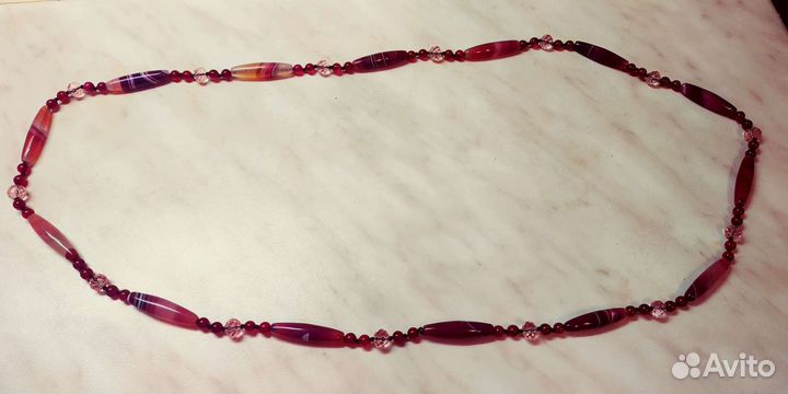 Роскошные бусы из агата