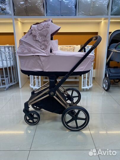 Коляска Cybex FE Simply Flowers Pink Rose Gold