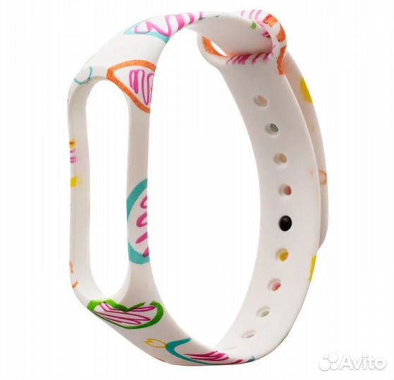 Силиконовый ремешок для Mi Band 3/4/5/6 с рисунком