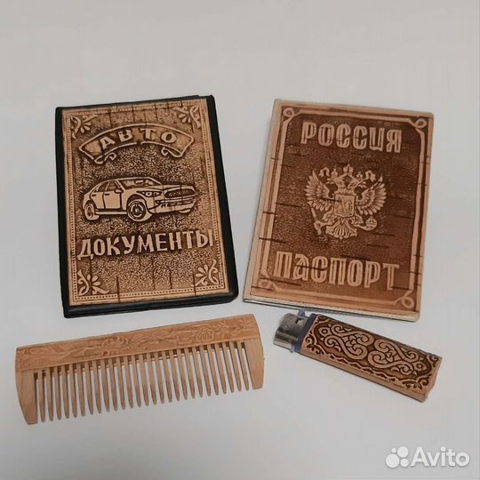 Обложки для документов береста