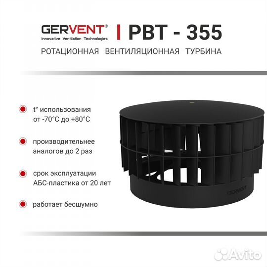 Gervent, Дефлектор вентиляционный 355 мм