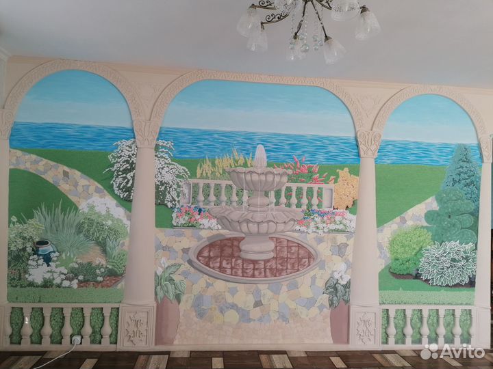 Роспись стен, барельеф, 3D-изображения, картины