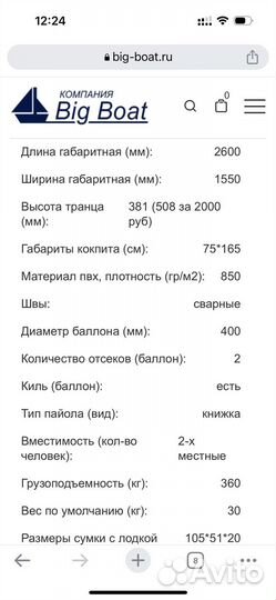 Надувная лодка