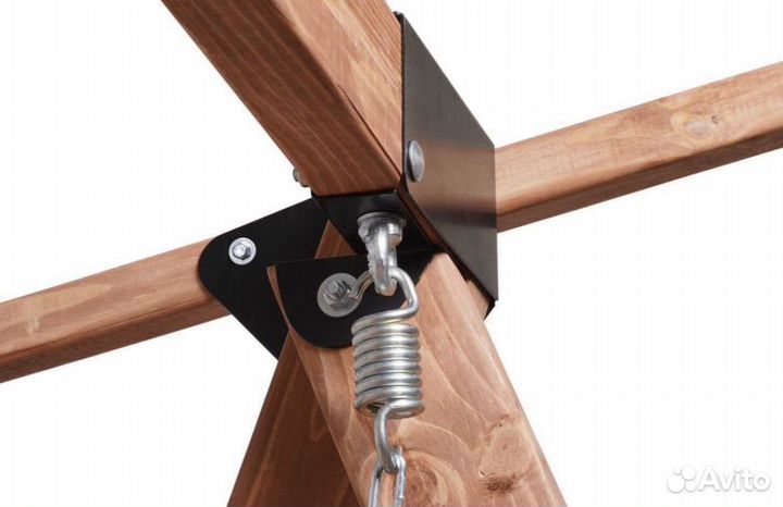 Садовые качели деревянные из лиственницы