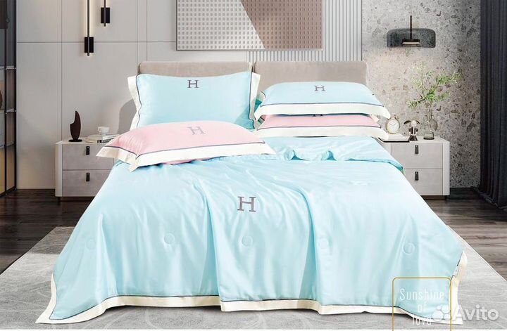 Постельное белье евро hermes tencel