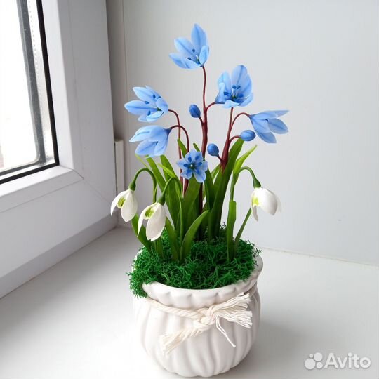 Первоцветы из холодного фарфора