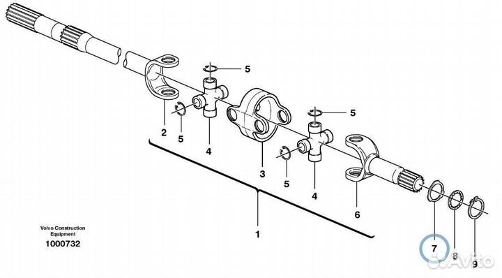 10/906311 Шайба полуоси экскаватор погрузчик