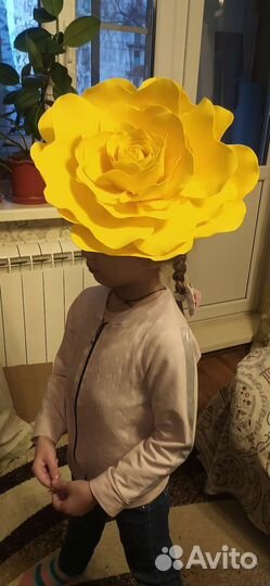 Ободок с огромной розой (цвет можно любой)