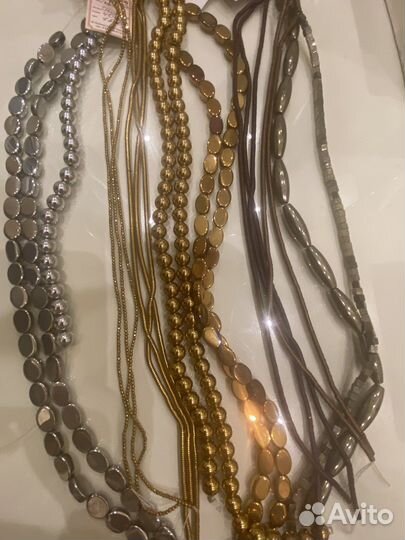 Натуральные бусы колье минералы