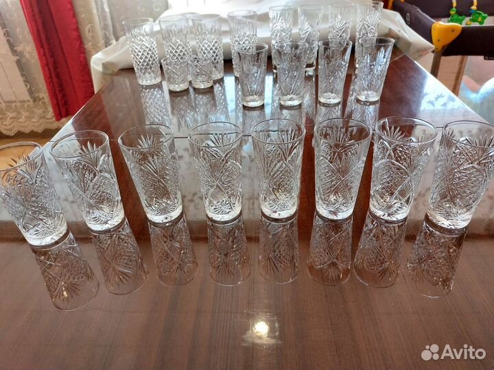 Хрусталь: стаканы, рюмки