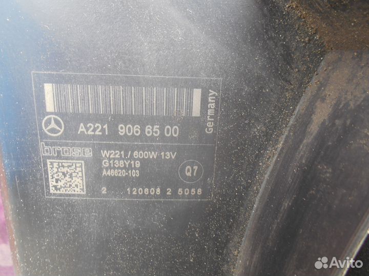 Вентилятор радиатора W221 M272 A2219066500