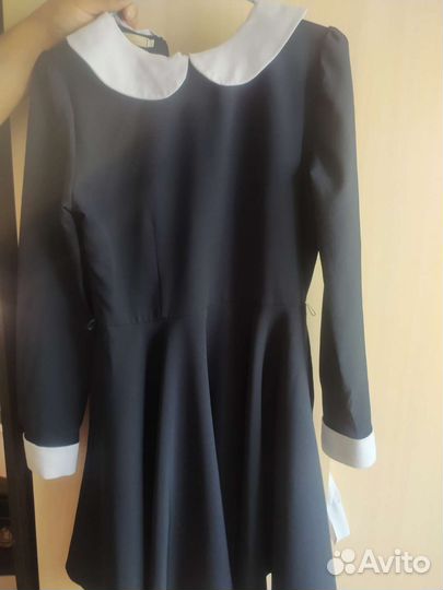 Платье школьное синее