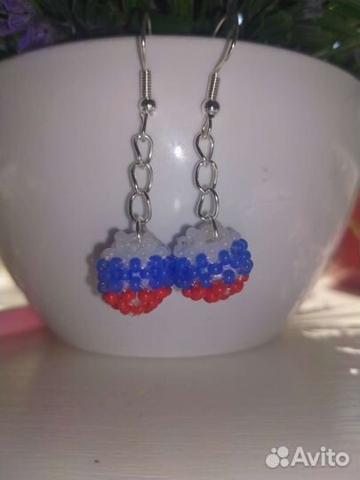 Серёжки из бисера