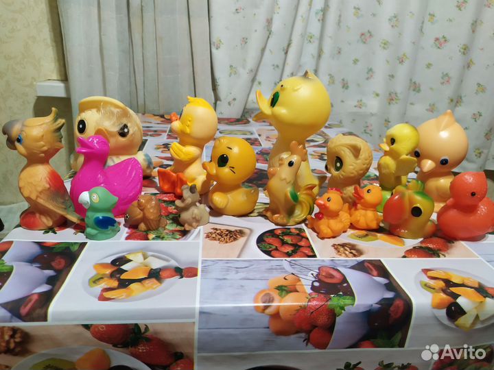 Резиновые игрушки СССР утки птицы